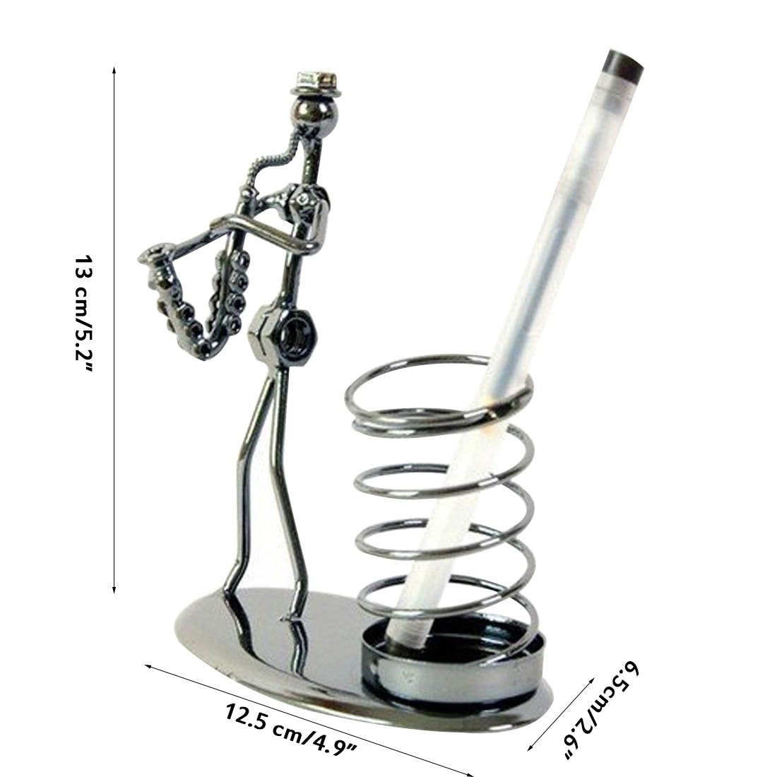 Musician Theme Iron Man Art Metal Pen Holder