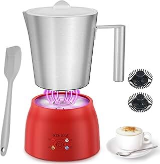 Detachable Milk Frother and Steamer, 17 oz Stainless Steel Jug