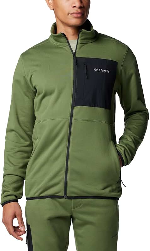 Men's Full Zip Hiking Jacket, Small, Black