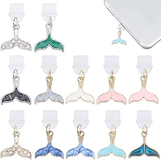 12 Pcs Silicone Fishtail Dust Plugs for Phone Ports