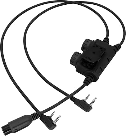 Dual Push to Talk 2 Pin K Plug for Tactical Headsets