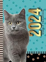2024 Weekly Organizer with Cat Cover, 8.5x11, 52 Weeks