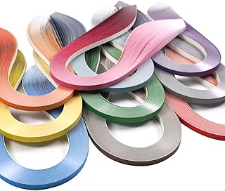 Set of 10 Gradient Paper Quilling Strips, 7mm wide