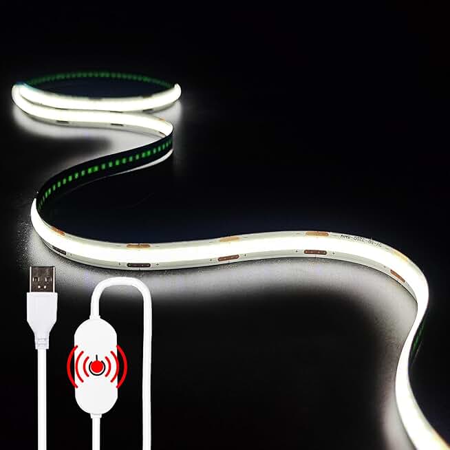 6000K White USB LED Light Strip for TV and Bedroom