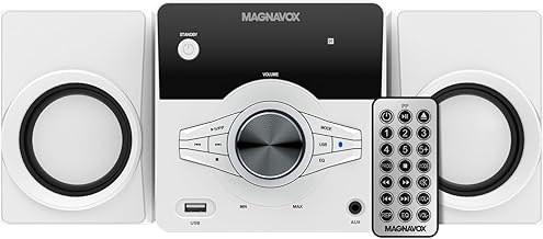 3-Piece Top Loading CD Shelf System with Radio, Bluetooth, Remote