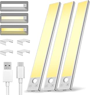 Rechargeable 8-inch Motion Sensor Under Cabinet Lights (3 Pack)