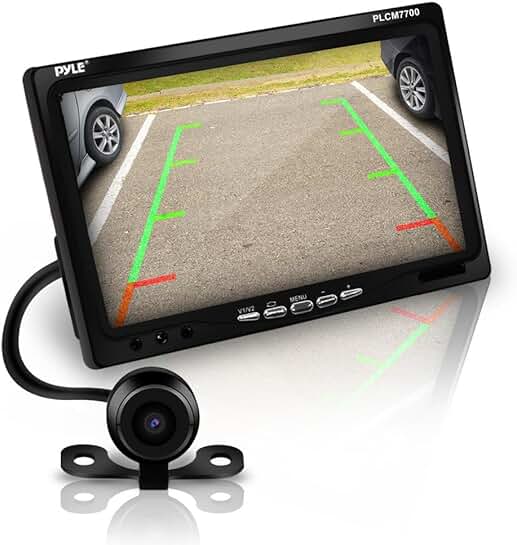 Rear View Car Camera with Night Vision and 7" Screen