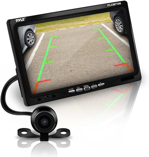 Rear View Car Camera with Night Vision and 7" Screen