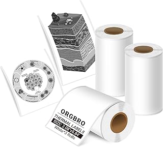White self-adhesive thermal paper, 57mm x 3m, 3 rolls