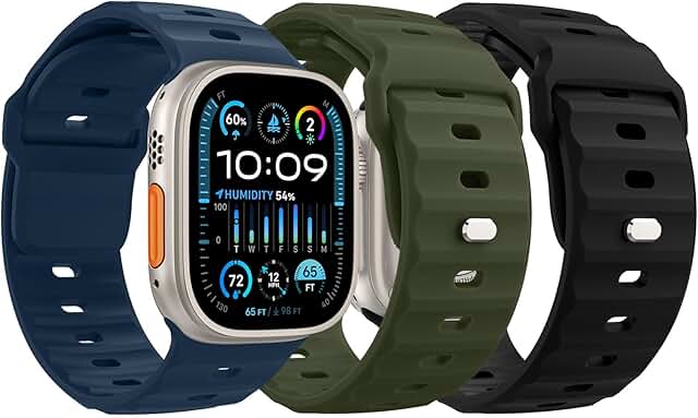 Silicone Sport Watch Band for Apple Watch Ultra and Series