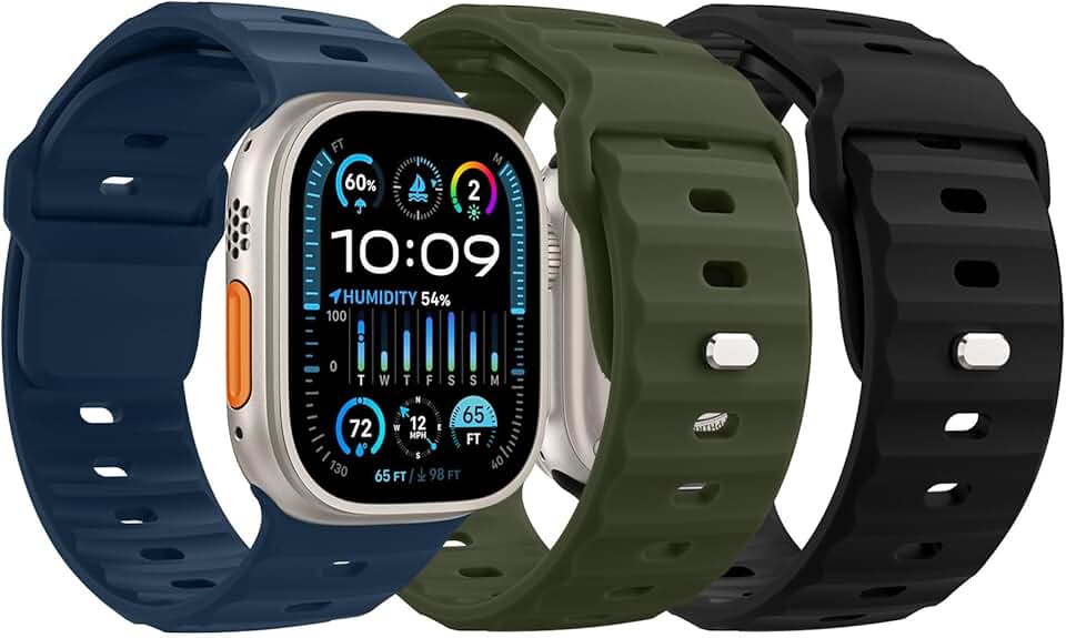 Silicone Sport Watch Band for Apple Watch Ultra and Series