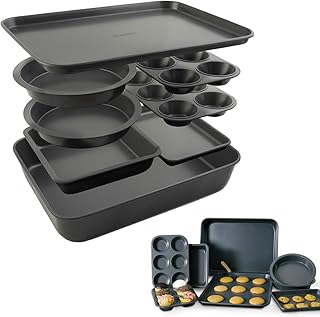 Set of 8 Durable Non-Stick Carbon Steel Baking Bricks