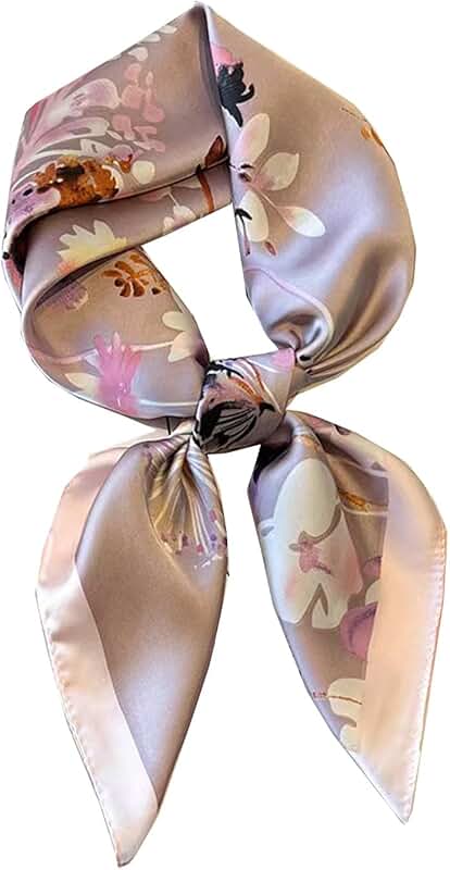 Lightweight Satin Silk Hair and Bag Scarf for Women