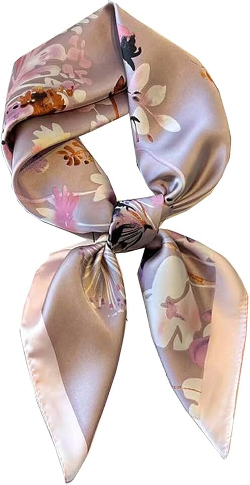 Lightweight Satin Silk Hair and Bag Scarf for Women