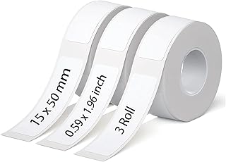 White Label Tape for P15/D30/P50/Q2/Q3/P11/P12, 3 Rolls