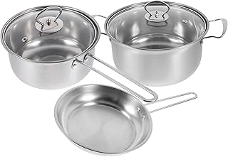 Stainless Steel Cookware Set with Easy-Clean Pans