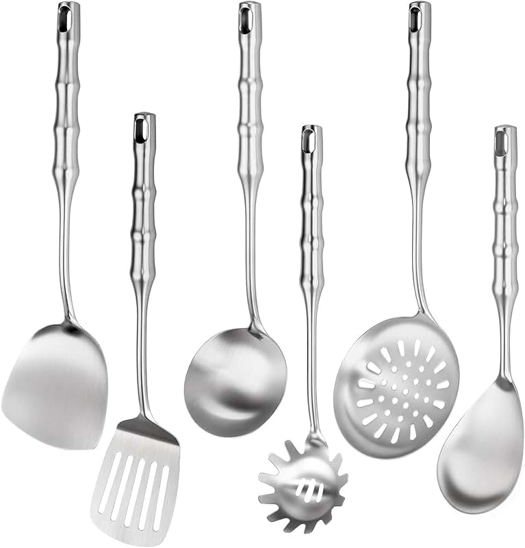 Stainless Steel Silicone Cooking Utensil Set
