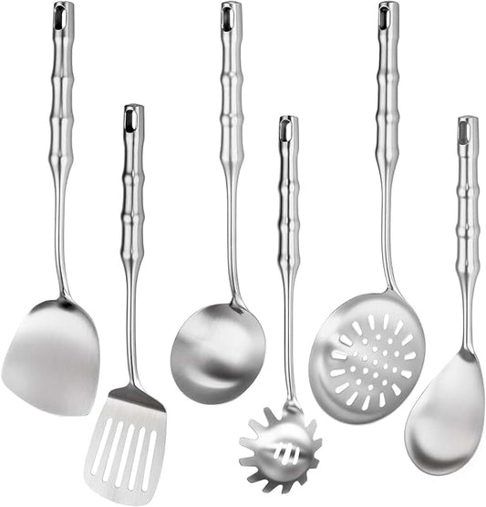 Stainless Steel Silicone Cooking Utensil Set