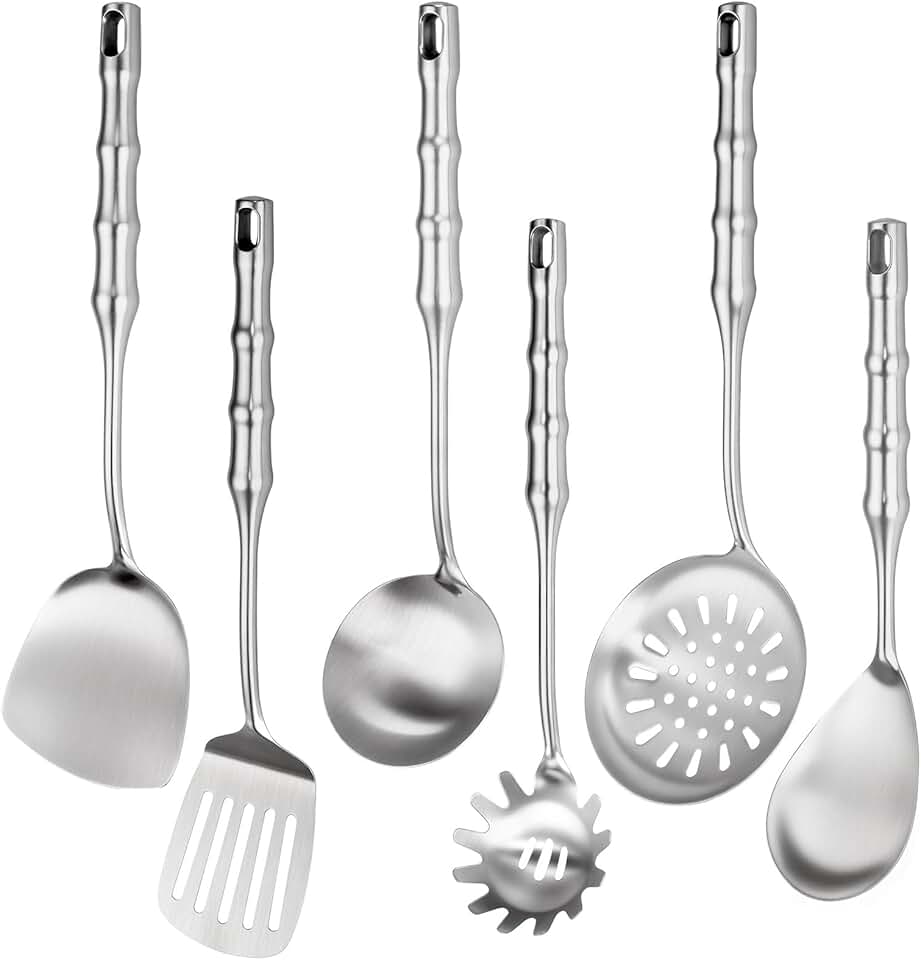 6-Piece Stainless Steel Cooking Utensil Set