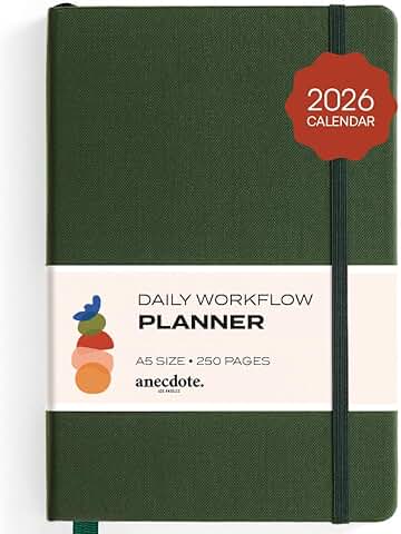 2026 Monthly, Weekly & Daily Planner A5 Hardcover