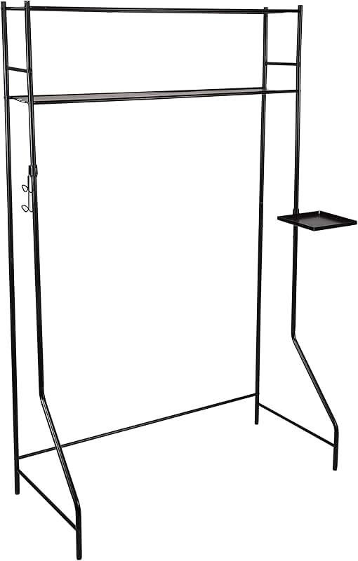 Multi-Use Space Saver Rack with Shelves and Hooks