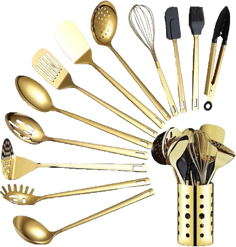 14-Piece Silicone Cooking Utensil Set with Holder