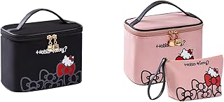 Large Pink Waterproof Travel Makeup and Toiletry Bag Set