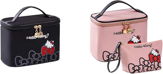 Large Pink Waterproof Travel Makeup and Toiletry Bag Set