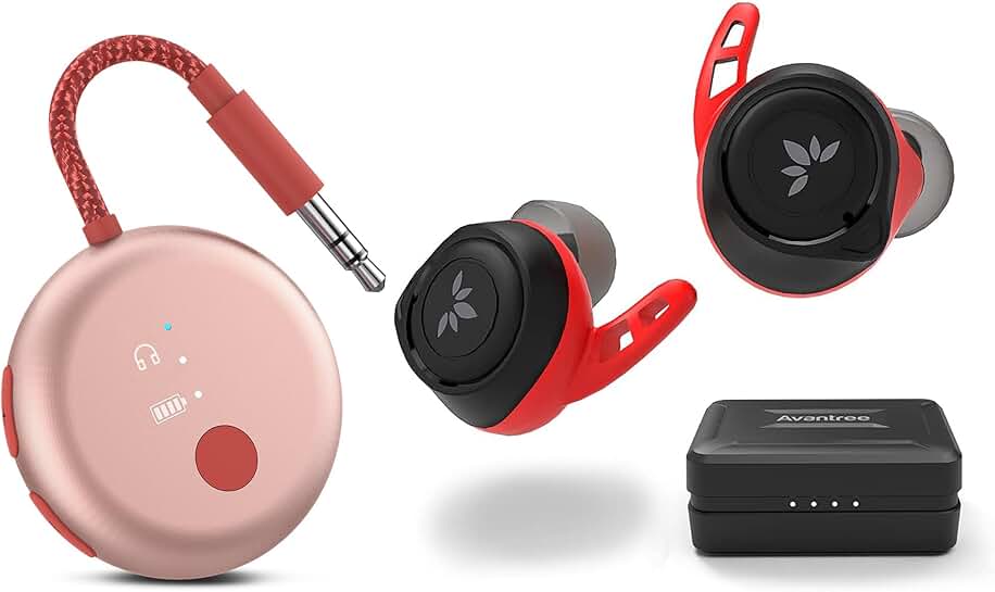 Wireless Bluetooth Adapter and Earbuds for Travel