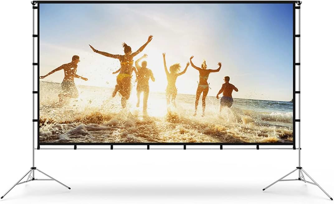 100-Inch Portable Foldable Projector Screen with Stand