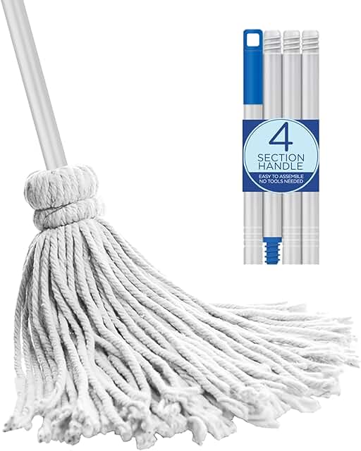 12 oz. Cotton Wet Mop with Wire Wound Head