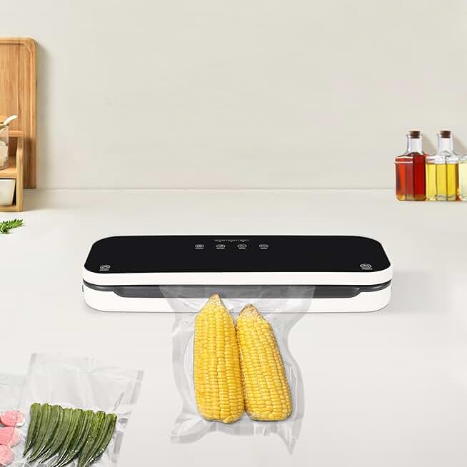Automatic vacuum air sealing system for food preservation