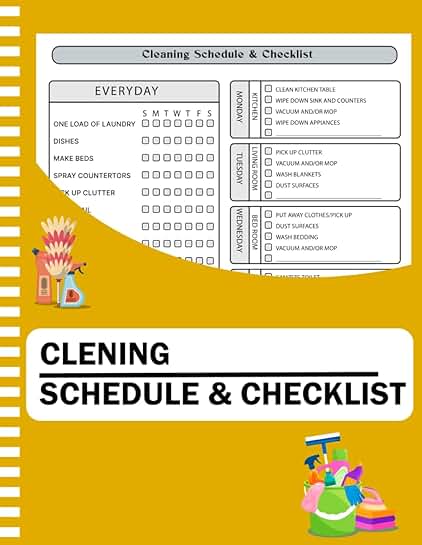 Household Cleaning Schedule and Checklist Planner