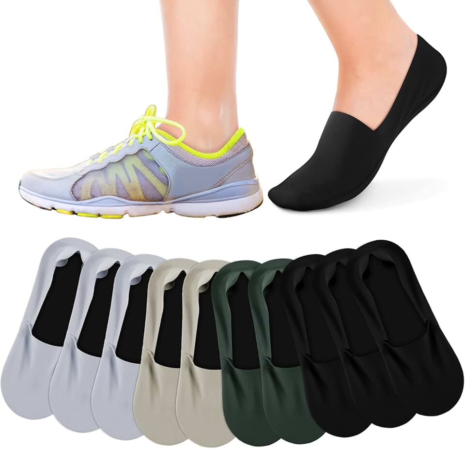 10 Pairs of No Show Thin Ice Silk Socks for Men and Women