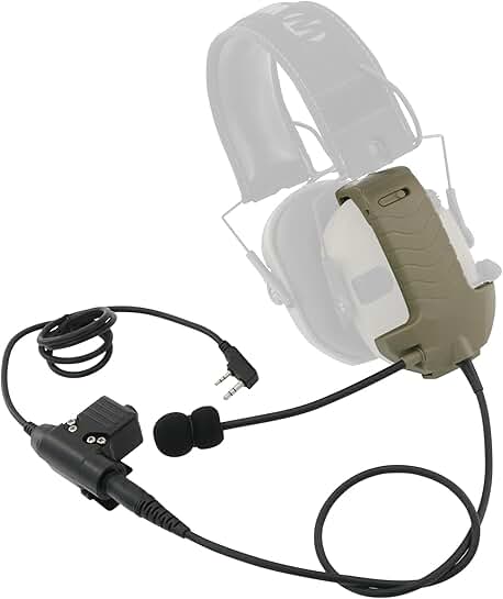 Microphone and PTT for Walker's Razor Headphones (Tan)