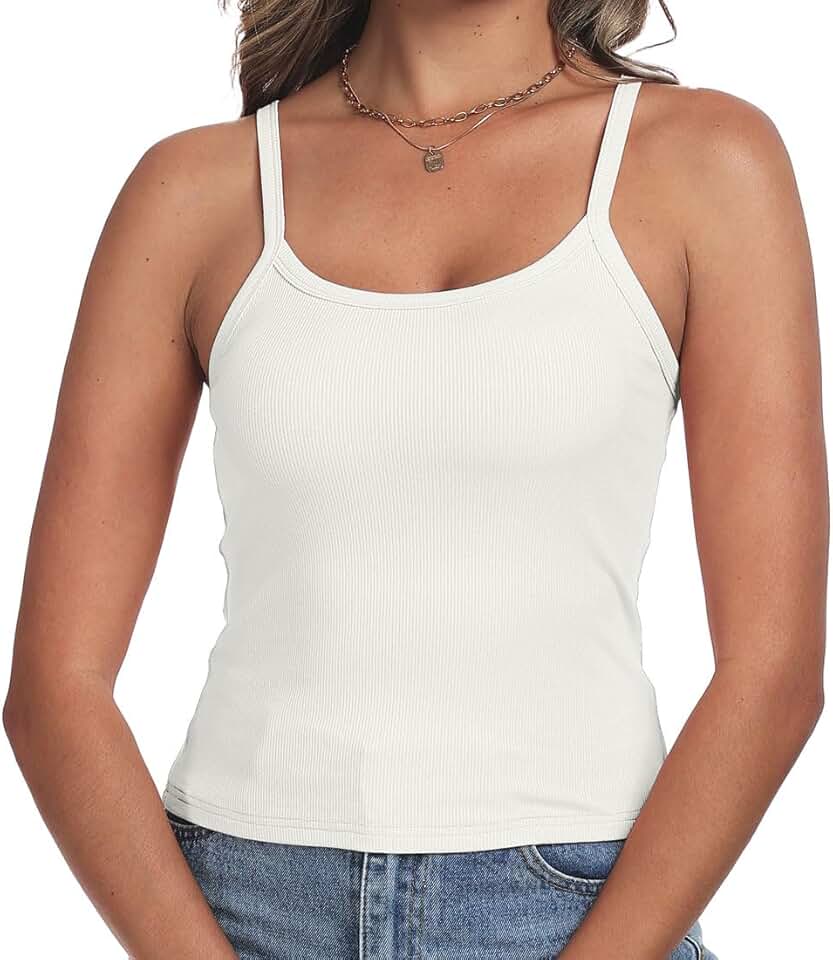Women's Summer Fitted Scoop Neck Sleeveless Tank Top