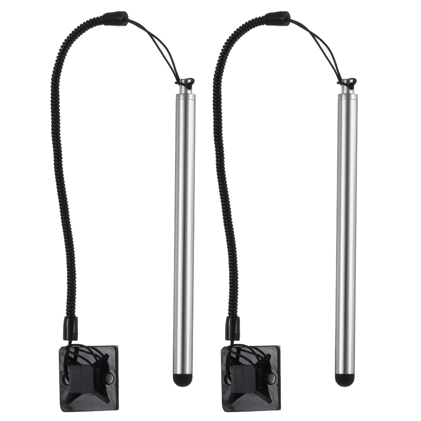 Two resistive touch screens with pens for navigation and POS