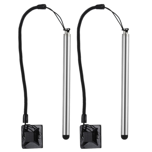 Two resistive touch screens with pens for navigation and POS