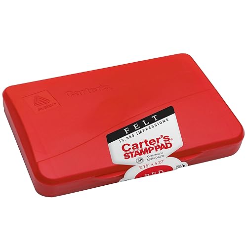 Red Felt Ink Stamp Pad, 2.75 x 4.27 Inches