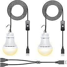Two USB LED Camping Lanterns with Extra Long Cord