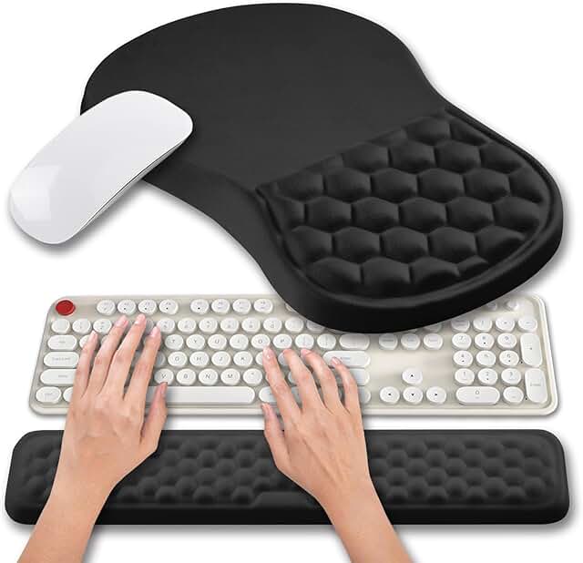 Ergonomic Mouse Pad with Wrist Support and Gel Rest