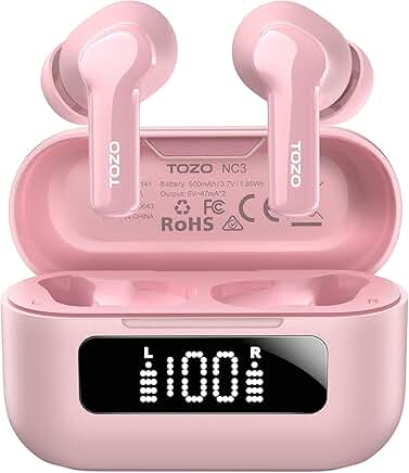 Wireless Earbuds with Noise Cancelling, 55H Playtime