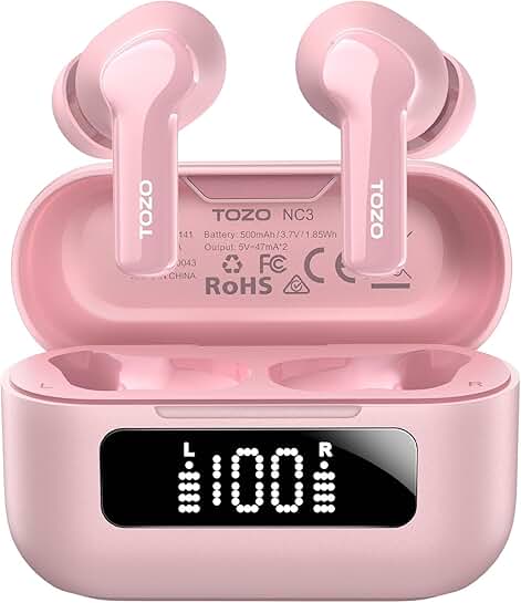Wireless Earbuds with Noise Cancelling, 55H Playtime