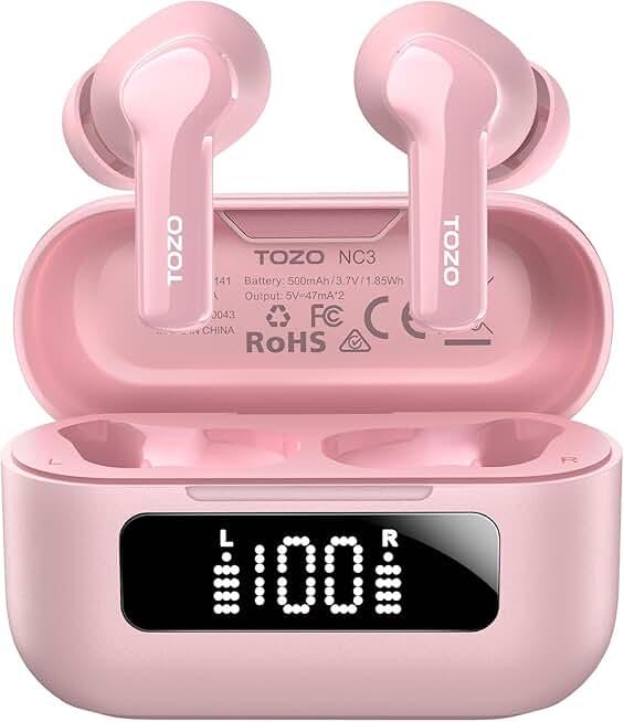 Wireless Earbuds with Noise Cancelling, 55H Playtime