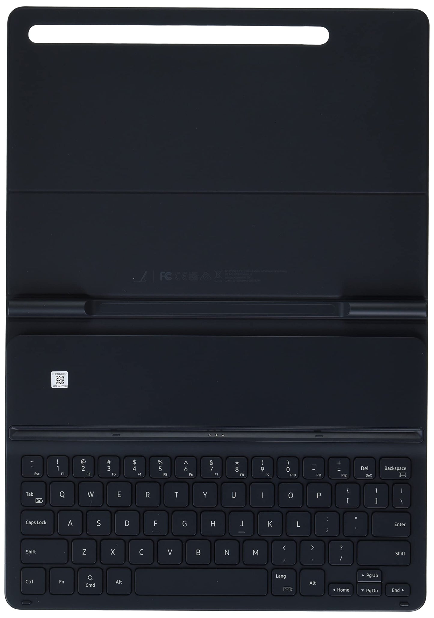 Galaxy Tab S8 and Tab S7 Book Cover Keyboard Slim, Tablet Screen Protector, Lightweight, Mobile Workstation, US Version, Mystic Black