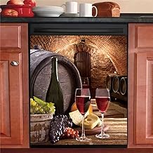 Wine Bottle and Fruit Fridge Magnet Panel