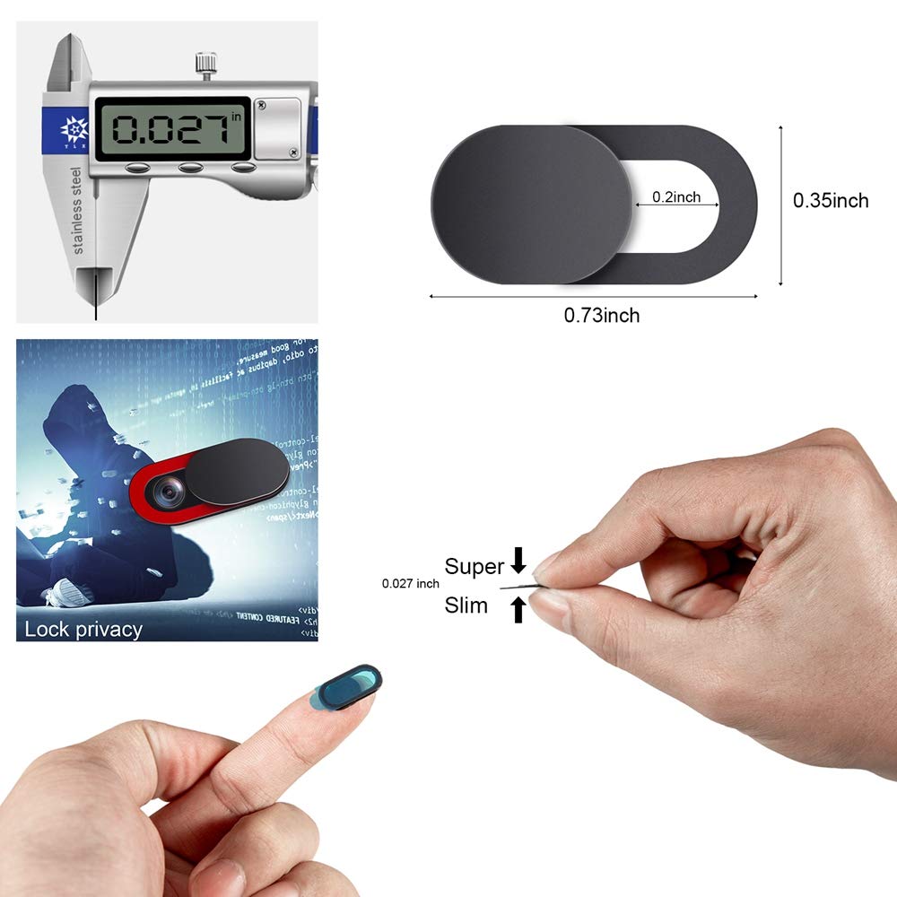 Camera Cover 6 PCS Webcam Cover SlideUltra-Thin Webcam Cover Slide for Laptop, MacBook, PC, Cell Phone and More AccessoriesProtect Your Privacy and Security