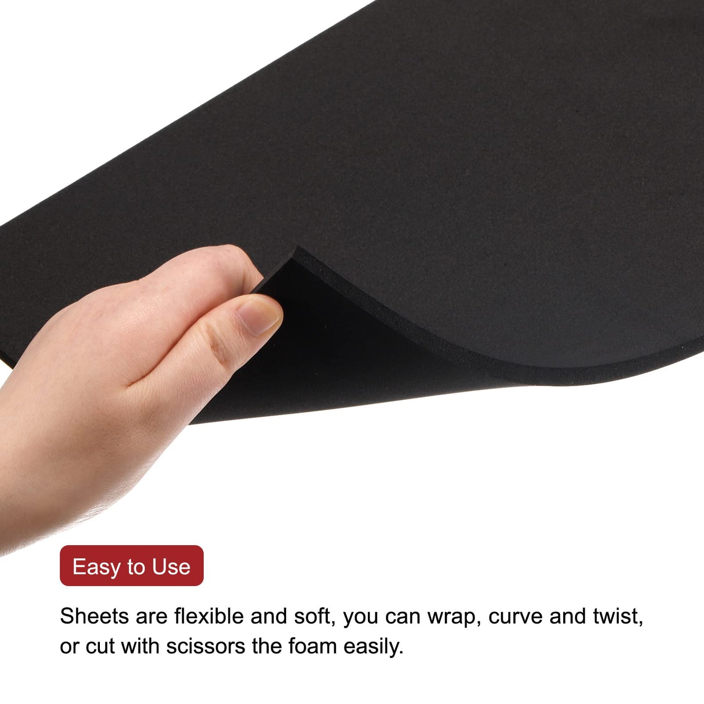 Black EVA Foam Sheet 38.9"x13.9" 2mm