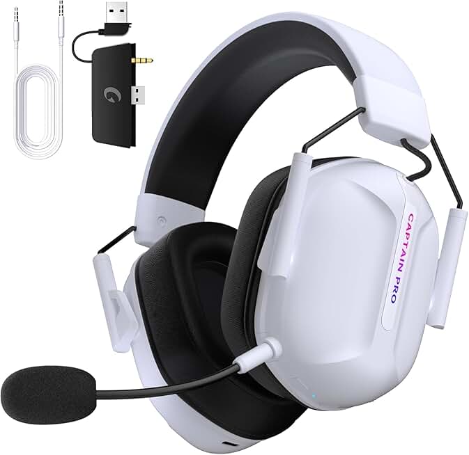 Wireless Gaming Headset with 3D Sound and 60H Battery