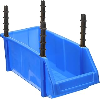 Plastic wall-mounted storage bins, 16.1" x 6.7" x 6.3"